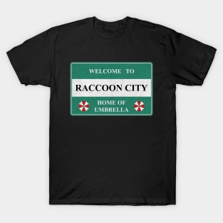 Raccoon Traffic Sign T-Shirt